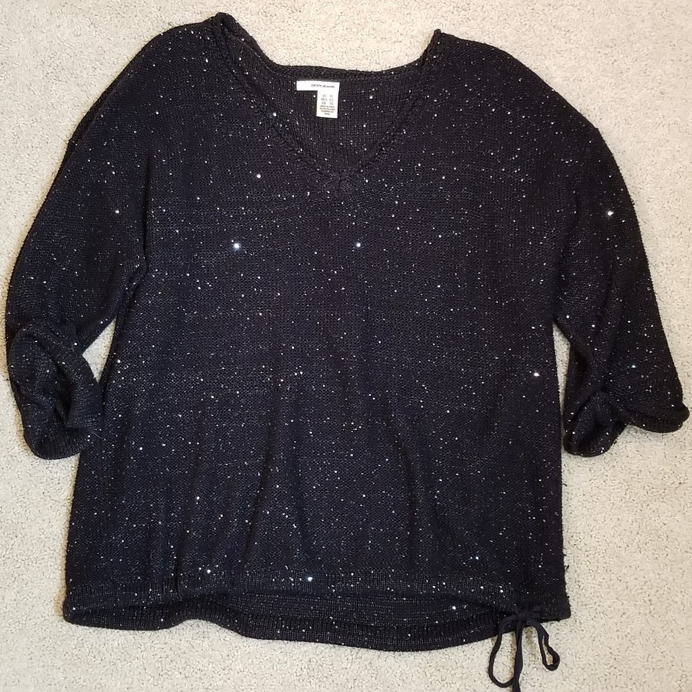 Black Sparkle Pullover Sweater